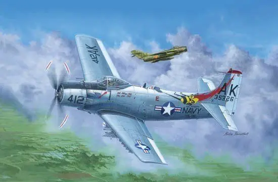 Trumpeter 02253 1/32 A-1H AD-6 Sky Raider Attack Airplane Aircraft Fighter Model TH09073-SMT2
Trumpeter 02253 1/32 A-1H AD-6 Sky Raider Attack Airplane Aircraft Fighter Model TH09073-SMT2