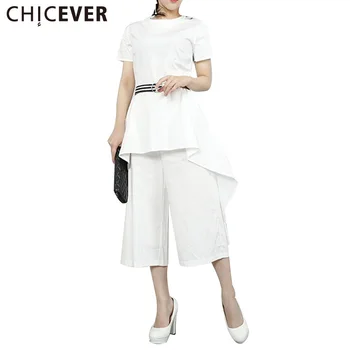 CHICEVER 2020 Summer High Waist Ruffles Trousers For Women Jumpsuits Short Sleeve Tops Wide Leg Female Pants Fashion Streetwear
CHICEVER 2020 Summer High Waist Ruffles Trousers For Women Jumpsuits Short Sleeve Tops Wide Leg Female Pants Fashion Streetwear