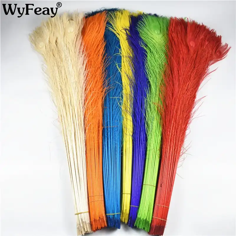 Detail Feedback Questions About Natural Dyed Real Peacock Feathers