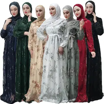 Dubai Abaya Women Sequin Maxi Dress Muslim Wedding Evening Party Kaftan Long Robe Gown Glitter Fashion Ramadan Long Dress New
Dubai Abaya Women Sequin Maxi Dress Muslim Wedding Evening Party Kaftan Long Robe Gown Glitter Fashion Ramadan Long Dress New