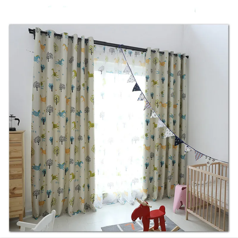 Blue pony blackout curtains for children's room 70-85% shading Pink horse sheer curtains for kids room voile curtain and tulle
Blue pony blackout curtains for children's room 70-85% shading Pink horse sheer curtains for kids room voile curtain and tulle
