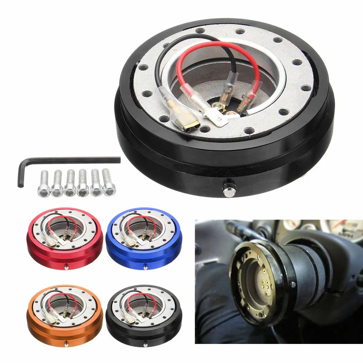 New Universal Car Quick Release Kit Aluminum Steering Wheel Hub Adapter Boss Kit Multi-color
New Universal Car Quick Release Kit Aluminum Steering Wheel Hub Adapter Boss Kit Multi-color