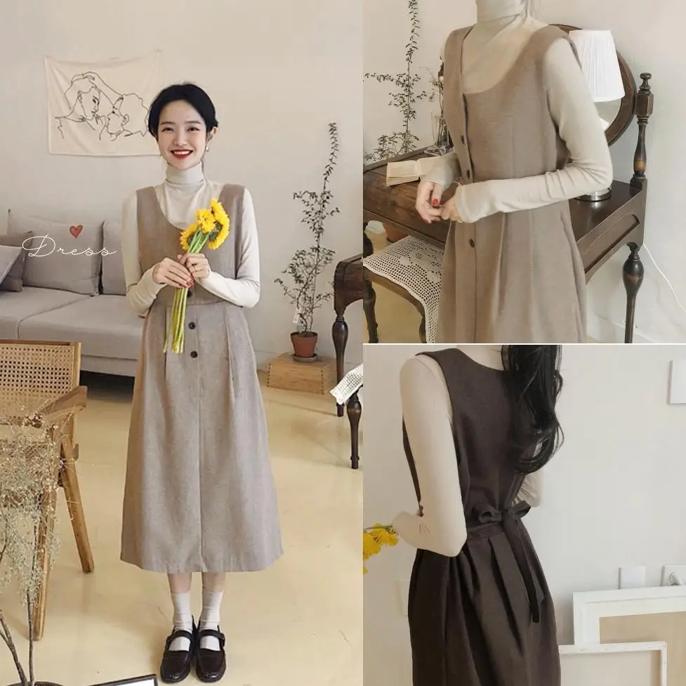 2018 New Autumn Spring A-Line Vintage Women Mid-Calf Sundress Elegant Female Dress Sleeveless Vestidos femme
2018 New Autumn Spring A-Line Vintage Women Mid-Calf Sundress Elegant Female Dress Sleeveless Vestidos femme