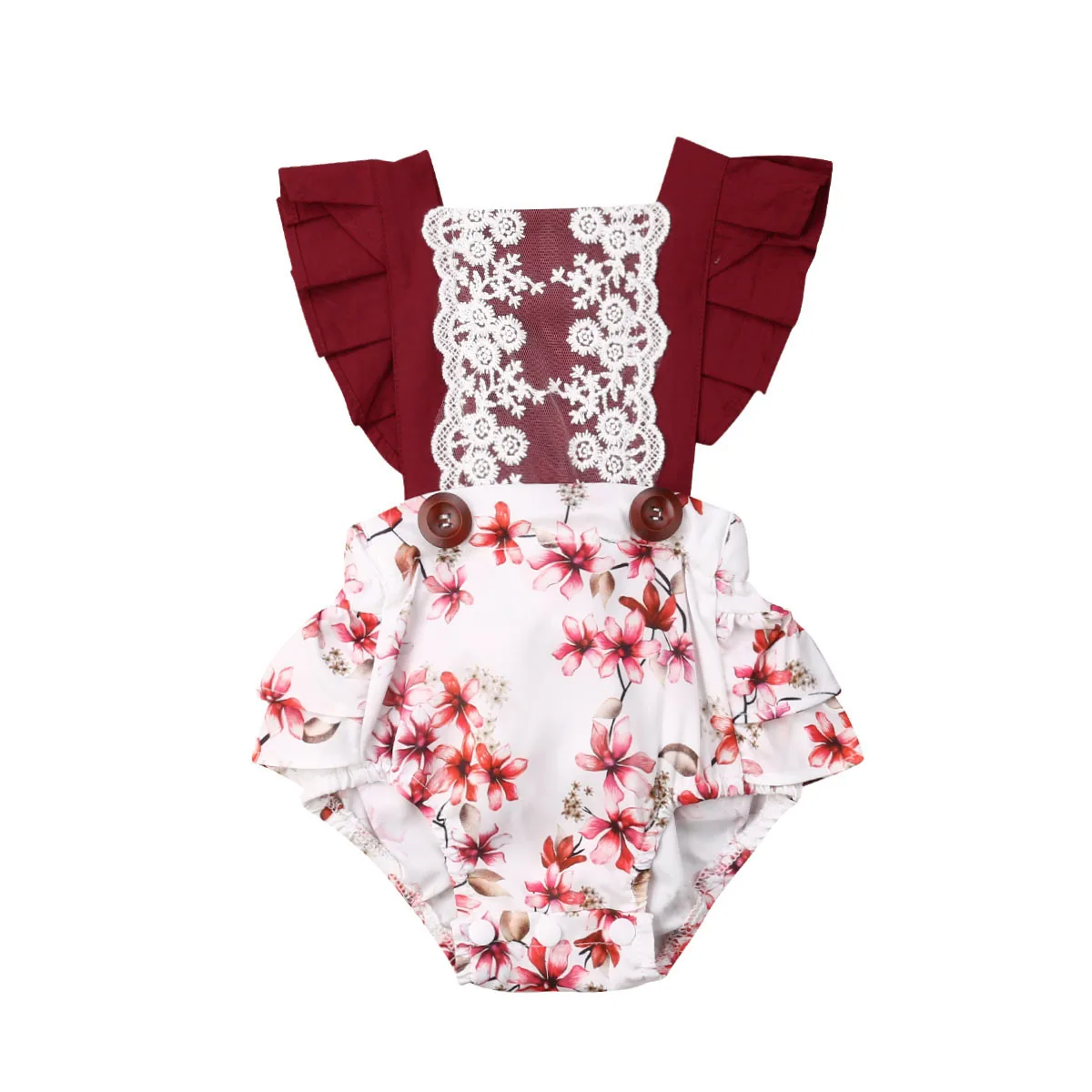New Arrivels Baby Girls Ruffle Sleeve Romper Toddler Kids Lace Floral Jumpsuit Outfits Summer Clothes
New Arrivels Baby Girls Ruffle Sleeve Romper Toddler Kids Lace Floral Jumpsuit Outfits Summer Clothes