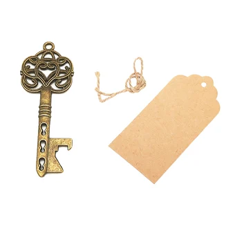 50 Sets of Key Bottle Opener DIY Vintage Rustic Wine Tags Bottle Openers Linen String for Celebration Party Wedding Party
50 Sets of Key Bottle Opener DIY Vintage Rustic Wine Tags Bottle Openers Linen String for Celebration Party Wedding Party
