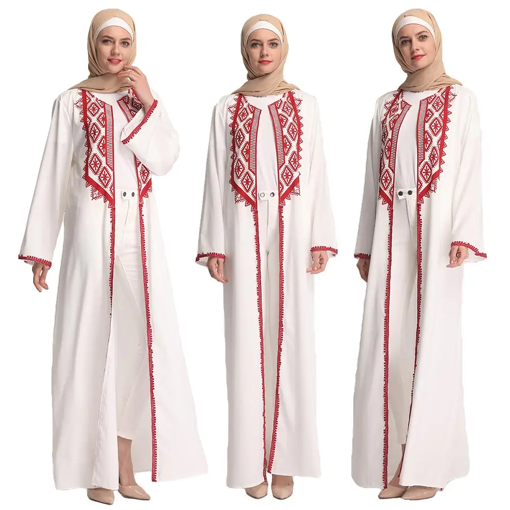 Ethnic Style Women Elegant Long Dress Abaya Embroidery Open Front Cardigan Muslim Maxi Robe Arab Kimono Jilbab Kaftan Fashion
Ethnic Style Women Elegant Long Dress Abaya Embroidery Open Front Cardigan Muslim Maxi Robe Arab Kimono Jilbab Kaftan Fashion