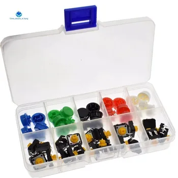 25PCS Tactile Push Button Switch Momentary 12*12*7.3MM Micro switch button + 25PCS Tact Cap(5 colors) for Arduino Switch
25PCS Tactile Push Button Switch Momentary 12*12*7.3MM Micro switch button + 25PCS Tact Cap(5 colors) for Arduino Switch