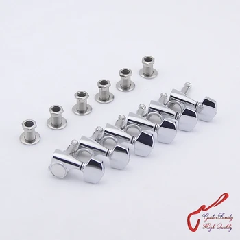 1 Set Super Quality 6 In-line Gear Ratio 1:21 Guitar Machine Heads Tuners Chrome ( #0733 ) MADE in Taiwan
1 Set Super Quality 6 In-line Gear Ratio 1:21 Guitar Machine Heads Tuners Chrome ( #0733 ) MADE in Taiwan