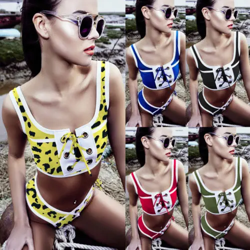 Cool Design Push Up Padded Bikini Set Ladies Bandage Bandeau Swimsuit Low Waist Women e Swimwear Patchwork Bathing Suit
Cool Design Push Up Padded Bikini Set Ladies Bandage Bandeau Swimsuit Low Waist Women e Swimwear Patchwork Bathing Suit