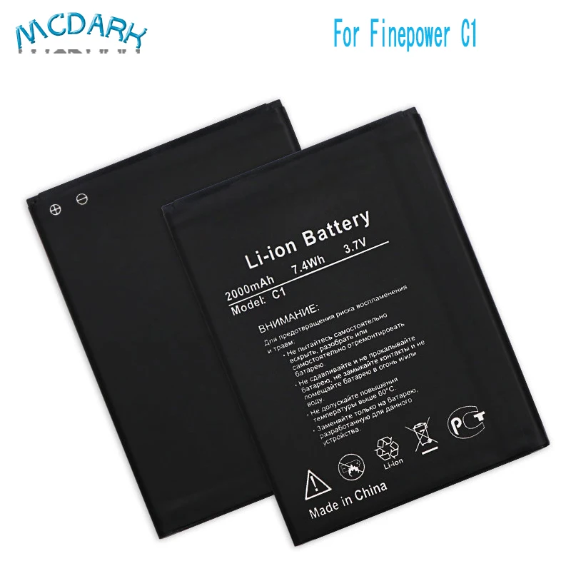 Mcdark 2000mAh Hight Quality For Finepower C1 Battery Cell Phone Replacement Batteries Rechargeable For Finepower C1
Mcdark 2000mAh Hight Quality For Finepower C1 Battery Cell Phone Replacement Batteries Rechargeable For Finepower C1