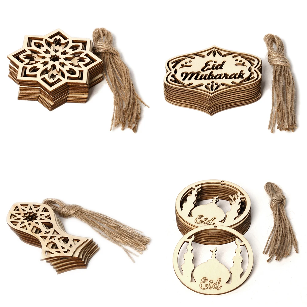 10PCS DIY Muslim Islam Eid Wooden Chip Hanging Pendants Ramadan Ornaments Iftar Gifts Decorations New 2019
10PCS DIY Muslim Islam Eid Wooden Chip Hanging Pendants Ramadan Ornaments Iftar Gifts Decorations New 2019