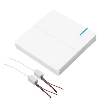 1 Wireless Light Switch 2 Receiver 2 Gang Waterproof Wireless Remote Control Intelligent Wall Light Switch EU No Plug
1 Wireless Light Switch 2 Receiver 2 Gang Waterproof Wireless Remote Control Intelligent Wall Light Switch EU No Plug