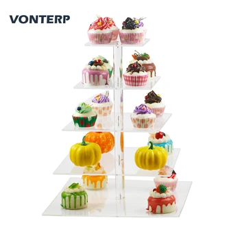 HMROVOOM square 5 Tier clear Acrylic Cupcake Display Stand /acrylic cake stand/Cake holder 5 Tier Square(4" between 2 layers)
HMROVOOM square 5 Tier clear Acrylic Cupcake Display Stand /acrylic cake stand/Cake holder 5 Tier Square(4" between 2 layers)