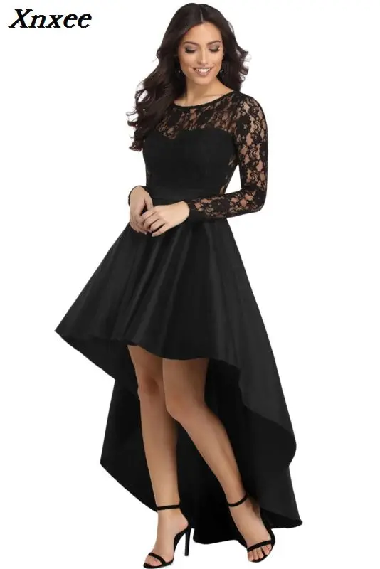 Xnxee 2019 Black Long Sleeve Lace High Low Satin Dress Sexy Elegant Maxi Evening Party Dresses Social Event Red Carpet Vestidos
Xnxee 2019 Black Long Sleeve Lace High Low Satin Dress Sexy Elegant Maxi Evening Party Dresses Social Event Red Carpet Vestidos
