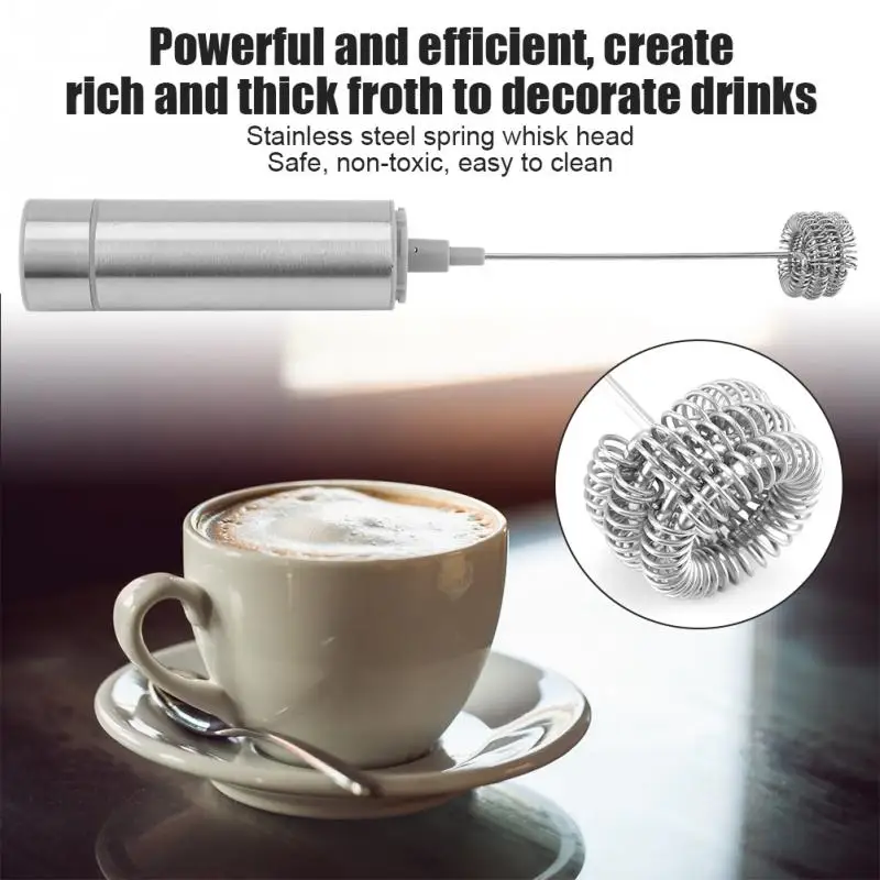 High Quality Battery Style Stainless Steel Handheld Electric Egg Mixer 3-spring Whisk Head Milk Frother Foam Maker Kitchen Tools
High Quality Battery Style Stainless Steel Handheld Electric Egg Mixer 3-spring Whisk Head Milk Frother Foam Maker Kitchen Tools