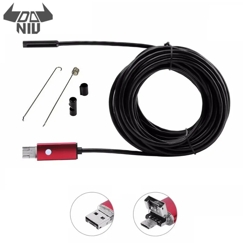 DANIU A99 8.0mm HD 720P 2MP 2in1 Micro USB Endoscope 2/5/10M 6LED Lens Waterproof Android/PC Inspection Borescope Tube Camera
DANIU A99 8.0mm HD 720P 2MP 2in1 Micro USB Endoscope 2/5/10M 6LED Lens Waterproof Android/PC Inspection Borescope Tube Camera