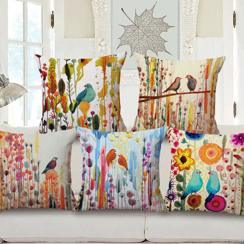Bird Cushion Waist Pillow Bed Cover Cotton Linen Bird 18x18 Home Case Home Textile
Bird Cushion Waist Pillow Bed Cover Cotton Linen Bird 18x18 Home Case Home Textile