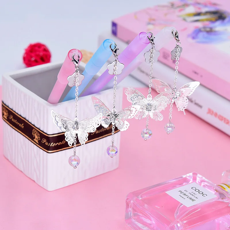 0.5mm Kawaii Metal Butterfly Pendant Gel Pen Novelty Candy Color Neutral Pen For Kids Girls Gifts School Supplies Stationery
0.5mm Kawaii Metal Butterfly Pendant Gel Pen Novelty Candy Color Neutral Pen For Kids Girls Gifts School Supplies Stationery