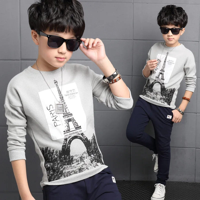 Children's clothing boy bottoming shirt cotton long sleeve spring autumn new children's shirt iron tower long-sleeved T-shirt
Children's clothing boy bottoming shirt cotton long sleeve spring autumn new children's shirt iron tower long-sleeved T-shirt