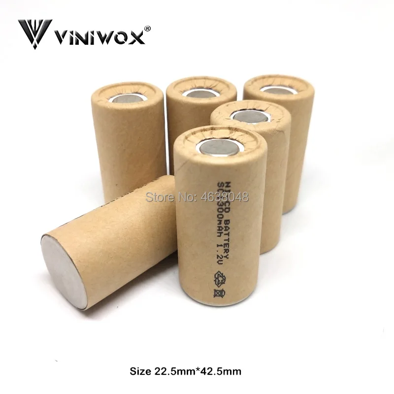 Subc 1.2V Ni-CD 1300mAh Rechargeable Power Batteries for Electrical Tool Battery Cell Toy Accumulator Parts DIY to 6V 7.2V 9.6V
Subc 1.2V Ni-CD 1300mAh Rechargeable Power Batteries for Electrical Tool Battery Cell Toy Accumulator Parts DIY to 6V 7.2V 9.6V