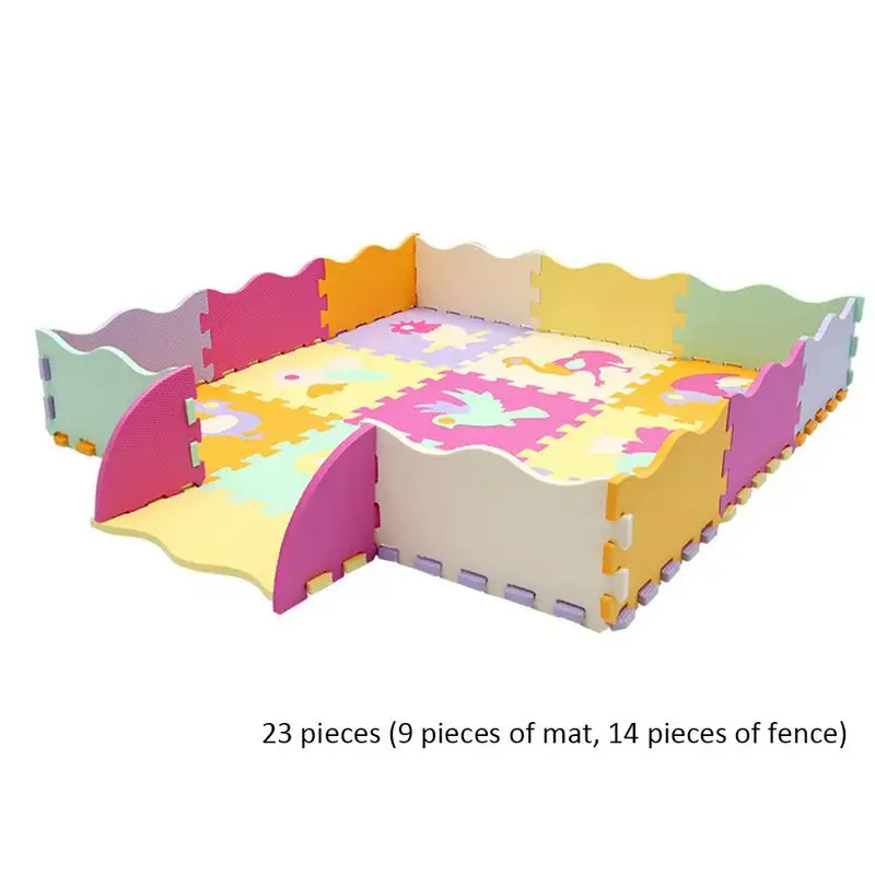 23 Pieces/set Baby Foam Play Mat With Fence Interlocking Crawling Mat Foam Floor Tiles For Baby Play Games And Activity
23 Pieces/set Baby Foam Play Mat With Fence Interlocking Crawling Mat Foam Floor Tiles For Baby Play Games And Activity
