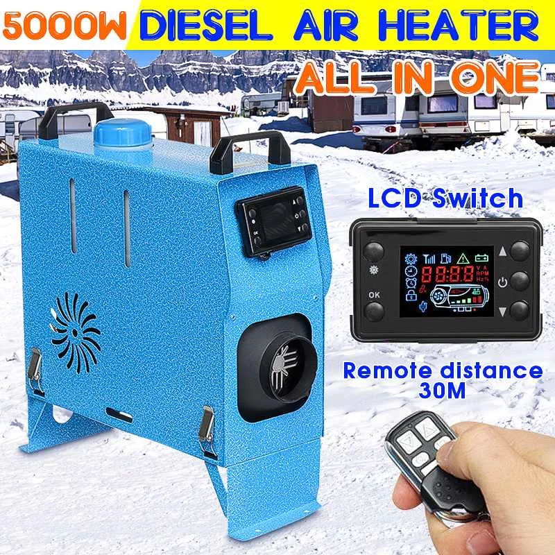 All In One 5000W Air diesels Heater 5KW 12V One Hole Car Heater For Trucks Motor-Homes Boats Bus +LCD key Switch +Remote Control
All In One 5000W Air diesels Heater 5KW 12V One Hole Car Heater For Trucks Motor-Homes Boats Bus +LCD key Switch +Remote Control