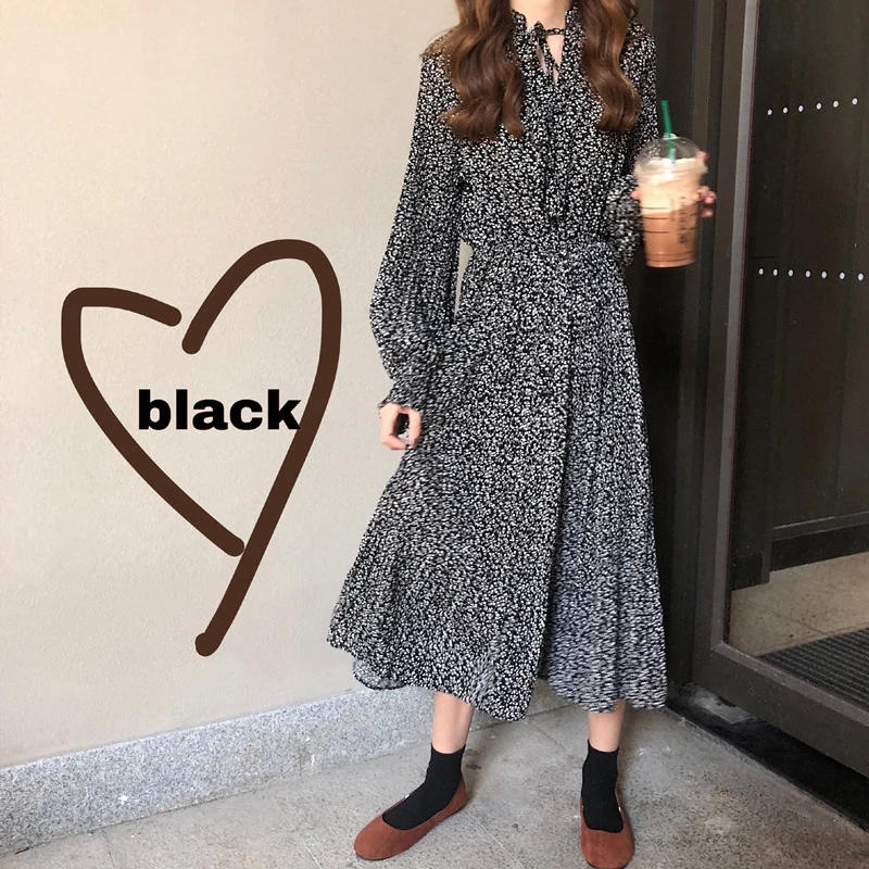 new chic Floral robe femme fashion moda feminina brand spring fall winter sweet long dress women vestido stand chiffon dresses
new chic Floral robe femme fashion moda feminina brand spring fall winter sweet long dress women vestido stand chiffon dresses
