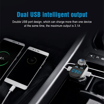 Car G95 Bluetooth Car Kit c Handsfree Wireless FM Transmitter Bluetooth Dual USB 5V 3.1A Car Charger Support TF Card / U Disk P
Car G95 Bluetooth Car Kit c Handsfree Wireless FM Transmitter Bluetooth Dual USB 5V 3.1A Car Charger Support TF Card / U Disk P