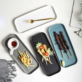 Long 32cm Matte Ceramic Plate Porcelain Tray Rectangular Platters Party Plate Creative Dessert Dessert Breakfast Set Sauce Dish
Long 32cm Matte Ceramic Plate Porcelain Tray Rectangular Platters Party Plate Creative Dessert Dessert Breakfast Set Sauce Dish