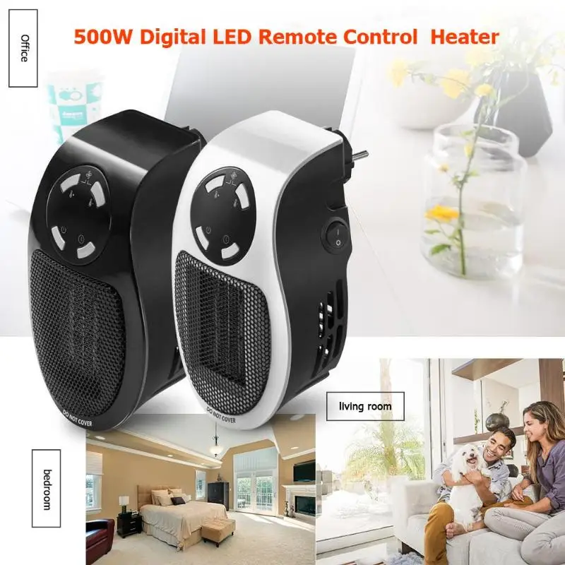 500W Electric Heater Digital LED Remote Control Wall Handy Heating Home Office Desktop Household Fan Heater Warmer
500W Electric Heater Digital LED Remote Control Wall Handy Heating Home Office Desktop Household Fan Heater Warmer