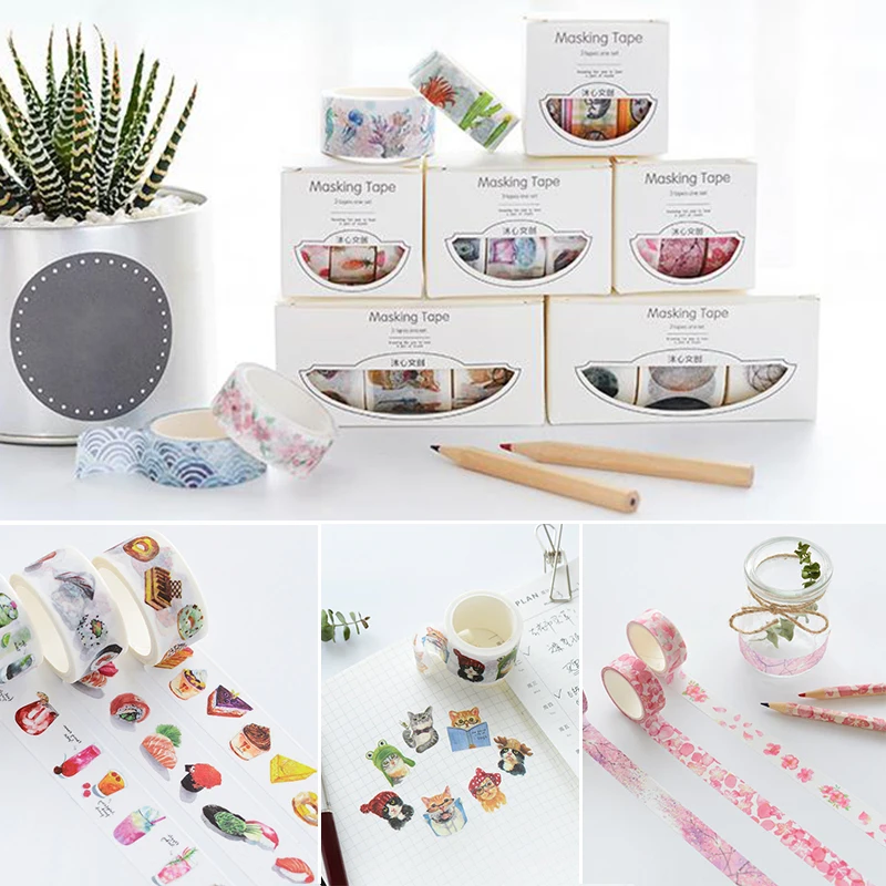Petal High Quality 3Rolls/Set Planner Tapes Flower Masking Tapes Scrapbooking Sticker Popular Washi Tape Japanese Animal DIY 
Petal High Quality 3Rolls/Set Planner Tapes Flower Masking Tapes Scrapbooking Sticker Popular Washi Tape Japanese Animal DIY