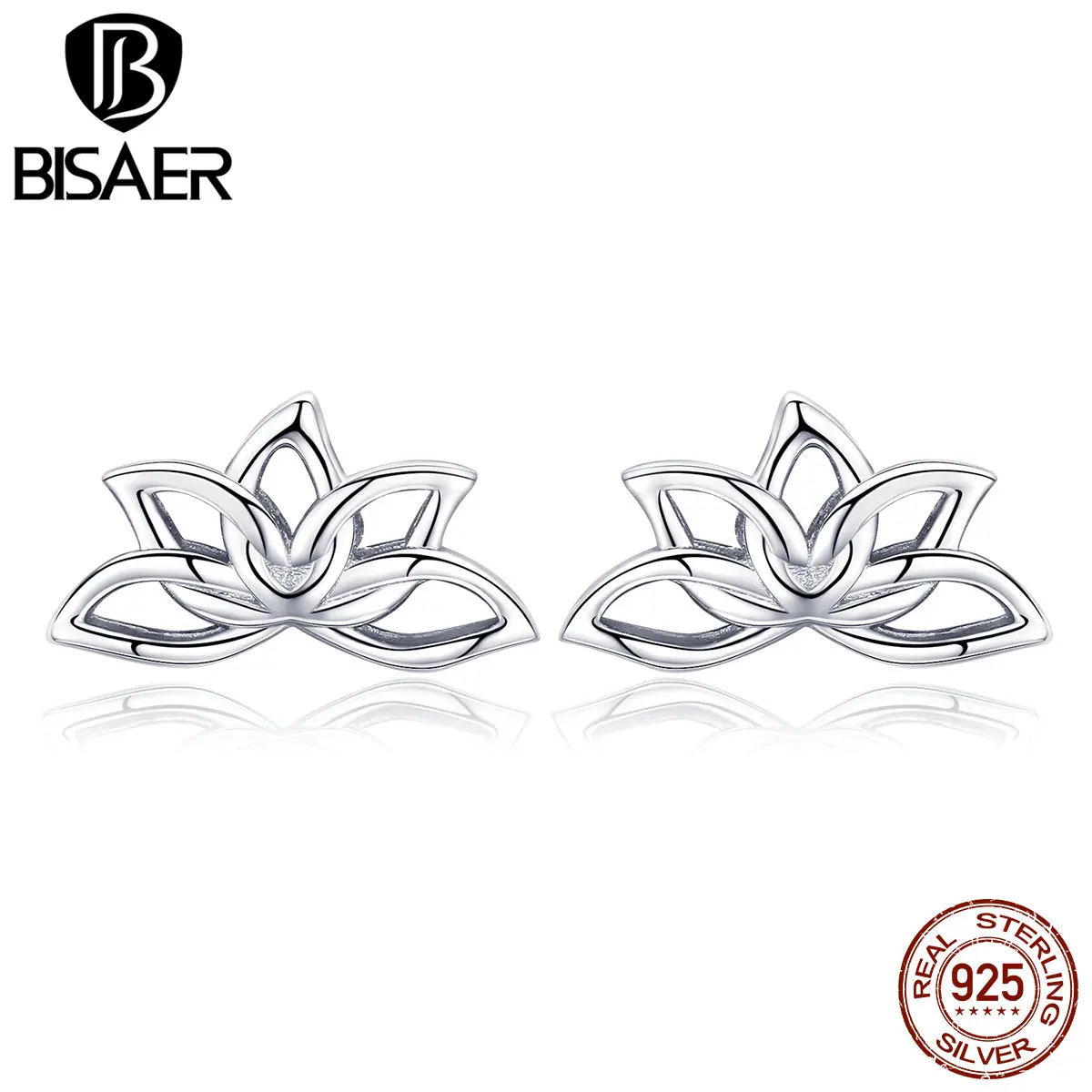 BISAER Genuine Silver 925 Jewelry Lotus Flower Shape Stud Earrings Dignified Silver Jewelry Making Gifts for Women GAE024
BISAER Genuine Silver 925 Jewelry Lotus Flower Shape Stud Earrings Dignified Silver Jewelry Making Gifts for Women GAE024
