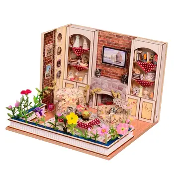 1/24 Miniature Dollhouse Living Room DIY Handmade Wooden House with LED Lamp Educational Toys for Children Toddler Kids
1/24 Miniature Dollhouse Living Room DIY Handmade Wooden House with LED Lamp Educational Toys for Children Toddler Kids
