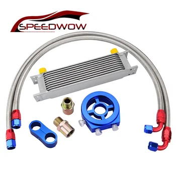 SPEEDWOW Car Part Oil Filter Cooler Sandwich Adapter+AN10 Swivel Fuel Hose Fitting Kit +10 Row Transmission Racing Oil Cooler
SPEEDWOW Car Part Oil Filter Cooler Sandwich Adapter+AN10 Swivel Fuel Hose Fitting Kit +10 Row Transmission Racing Oil Cooler