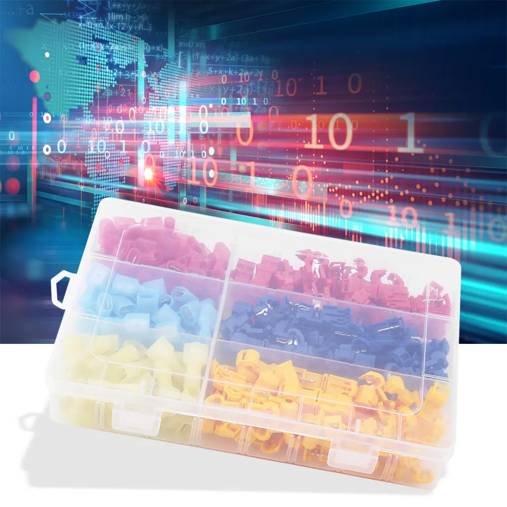 240pcs Connectors Terminals Quick Splice Solderless Terminals T-Tap Electrical Lock Wire Cable Connectors Kit
240pcs Connectors Terminals Quick Splice Solderless Terminals T-Tap Electrical Lock Wire Cable Connectors Kit