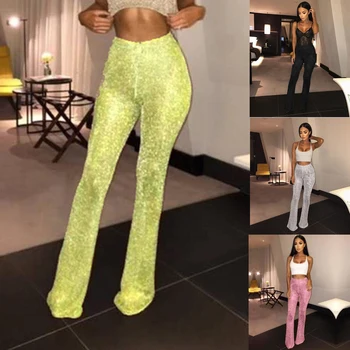 Sparkling Sexy Pants Clubwear Women's Bell Bottom Long Pants Sequin High Waisted Clubwear Party Knit Trousers
Sparkling Sexy Pants Clubwear Women's Bell Bottom Long Pants Sequin High Waisted Clubwear Party Knit Trousers