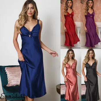 Sexy Womens Night Dress Silk Satin Sleepwear Long Robes Nightwear Gown US
Sexy Womens Night Dress Silk Satin Sleepwear Long Robes Nightwear Gown US