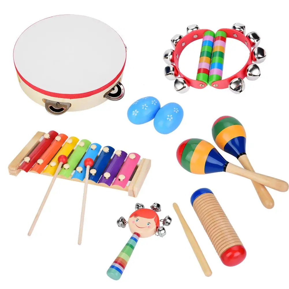13 Pcs Toddler Musical Instruments Toys Kids Wooden Percussion Toy for Kids Preschool Education 8 Tone Xylophone Set
13 Pcs Toddler Musical Instruments Toys Kids Wooden Percussion Toy for Kids Preschool Education 8 Tone Xylophone Set