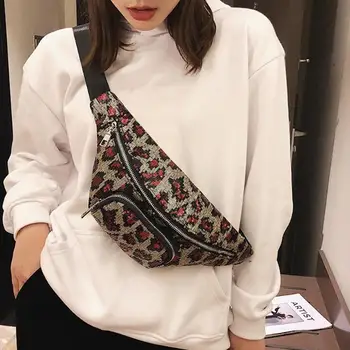 Female Leopard Pattern Sequins Waist Packs Women Funny Chest Belt Fanny Bag Girls Fashion New Shoulder Crossbody Handbags
Female Leopard Pattern Sequins Waist Packs Women Funny Chest Belt Fanny Bag Girls Fashion New Shoulder Crossbody Handbags
