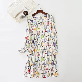 New Long Sleeve Sleeping Skirt Autumn Home Dresses Multi-color Cotton Nightgowns Women Cotton Night Gown Cartoon Sleepshirts
New Long Sleeve Sleeping Skirt Autumn Home Dresses Multi-color Cotton Nightgowns Women Cotton Night Gown Cartoon Sleepshirts