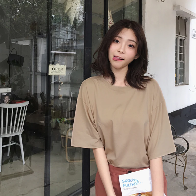 Fantastic 2019 Summer Solid Color Women t-shirt Cotton Oversize Casual Women Tshirt Short Sleeve O-neck
Fantastic 2019 Summer Solid Color Women t-shirt Cotton Oversize Casual Women Tshirt Short Sleeve O-neck