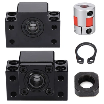 New Durable SFU1605 BK12 BF12 Ball Screw High-precision Support 45 Steel with Coupler+Lock Nuts Clasped Kit for Ballscrew 1605
New Durable SFU1605 BK12 BF12 Ball Screw High-precision Support 45 Steel with Coupler+Lock Nuts Clasped Kit for Ballscrew 1605