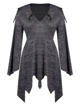 Wipalo Women Plus Size Space Dye Handkerchief Marled T-Shirt V Neck Long Sleeves Casual Solid Tunic Tops Ladies Pullovers 5XL
Wipalo Women Plus Size Space Dye Handkerchief Marled T-Shirt V Neck Long Sleeves Casual Solid Tunic Tops Ladies Pullovers 5XL