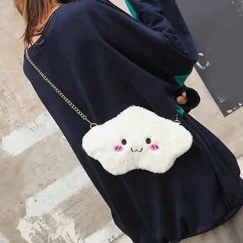 Cute Cloud Flannel Shoulder Bags for women 2018 Winter plush Crossbody bags White Chain Bag Girls Small Messenger bag Sac a Main
Cute Cloud Flannel Shoulder Bags for women 2018 Winter plush Crossbody bags White Chain Bag Girls Small Messenger bag Sac a Main
