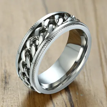 Mens Spinner Chain Ring 8MM Stainless Steel Biker Rings for Male Boy anillo masculino Gifts Jewelry
Mens Spinner Chain Ring 8MM Stainless Steel Biker Rings for Male Boy anillo masculino Gifts Jewelry