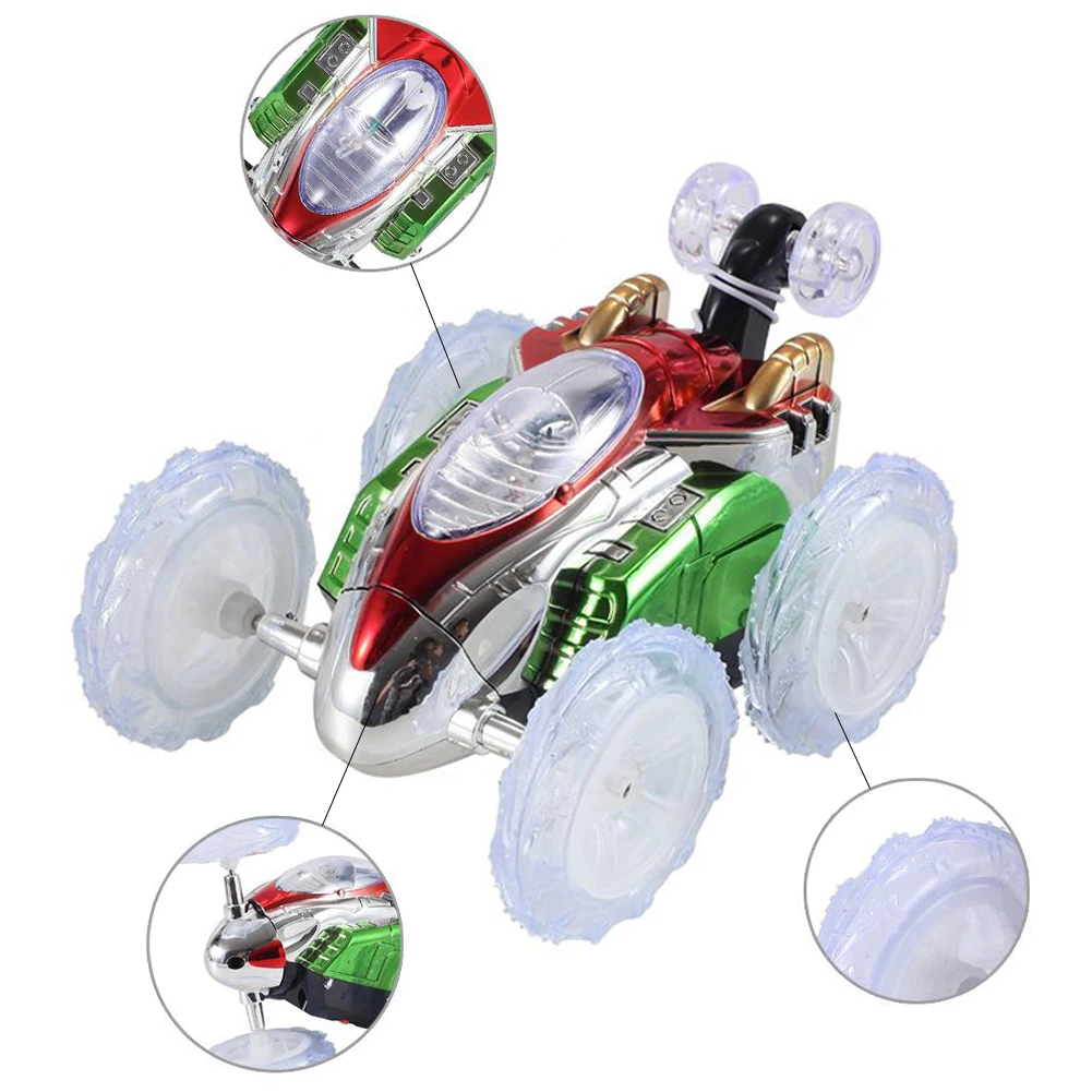 360 Tumbling Electric Controlled RC Stunt Dancing Car Flashing Light Dasher Vehicle Kids Remote Control Toy 15*10*8.5cm
360 Tumbling Electric Controlled RC Stunt Dancing Car Flashing Light Dasher Vehicle Kids Remote Control Toy 15*10*8.5cm