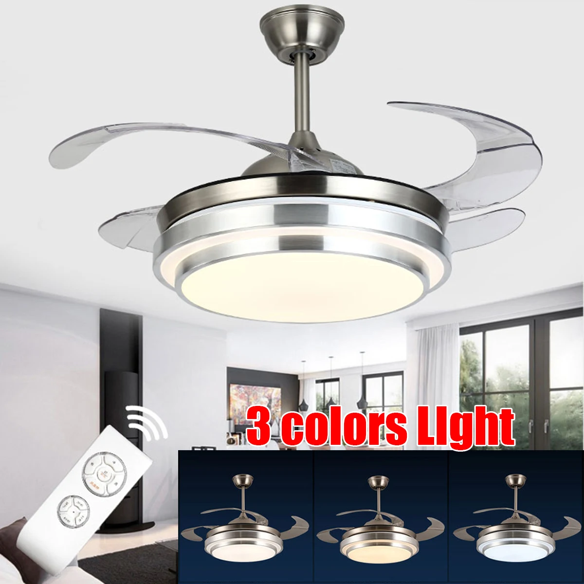 Modern Decorative 42'' Smart Mute Invisible Fan lights LED Ceiling Fan Lights Remote Control Switch For Restaurant Bedroom 220V
Modern Decorative 42'' Smart Mute Invisible Fan lights LED Ceiling Fan Lights Remote Control Switch For Restaurant Bedroom 220V