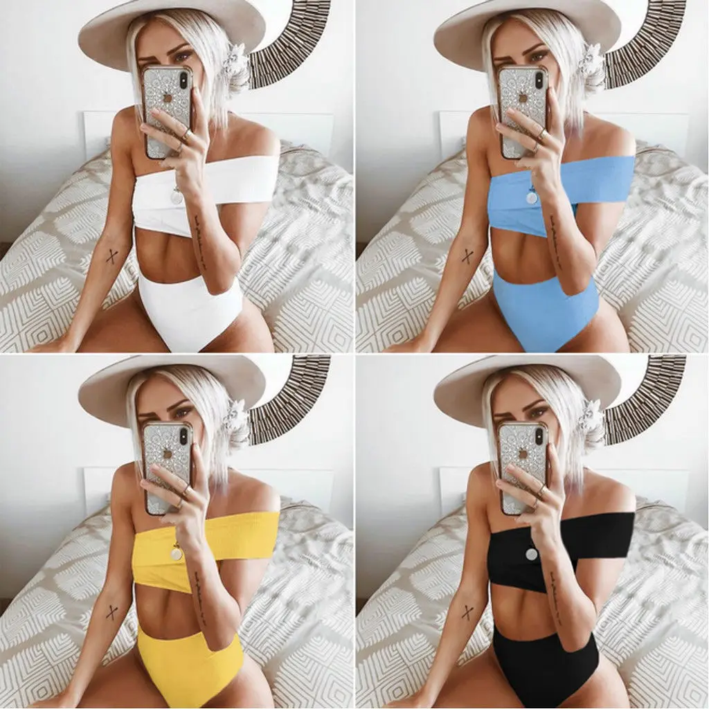 2019 New Women Bandage Push-up Padded Bikini Set Solid Color One Shoulder Swimwear Swimsuit Bathing Suit
2019 New Women Bandage Push-up Padded Bikini Set Solid Color One Shoulder Swimwear Swimsuit Bathing Suit