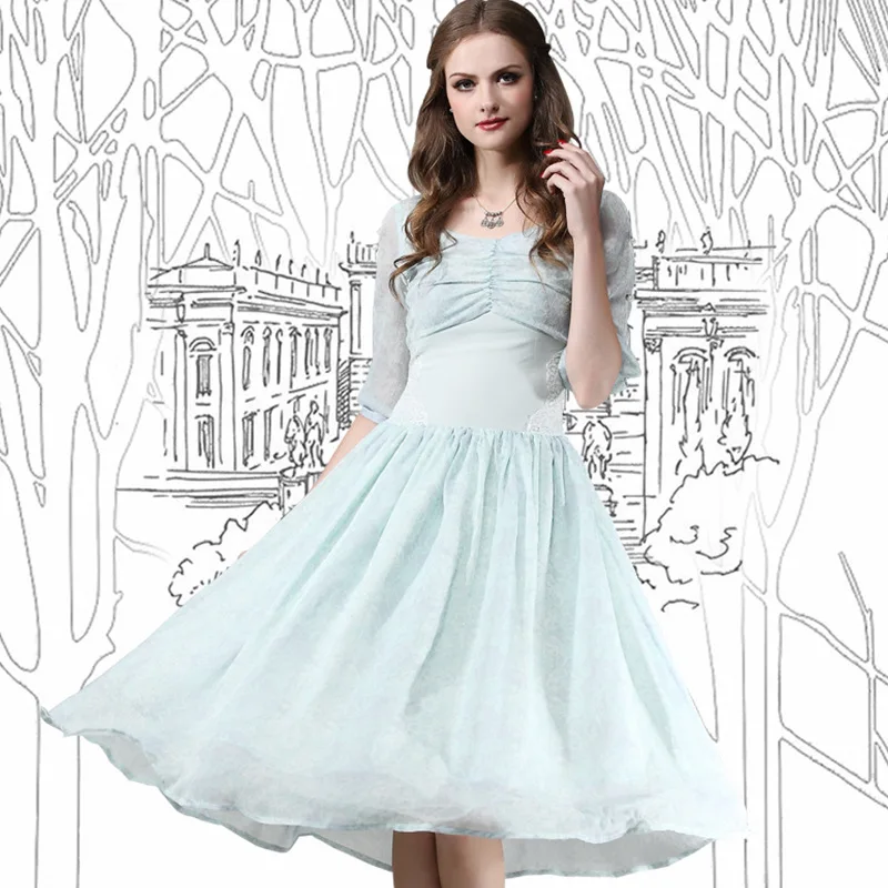 Dress Polyester Dresses women Dresses Ball Gown Print Half Mid-Calf Regular V-Neck Green MX124
Dress Polyester Dresses women Dresses Ball Gown Print Half Mid-Calf Regular V-Neck Green MX124