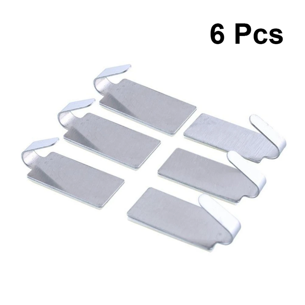 6pcs Stainless Steel Hooks Adhesive No Drilling Wall Door Hangers for Umbrella Bags Towel Coat Keys
6pcs Stainless Steel Hooks Adhesive No Drilling Wall Door Hangers for Umbrella Bags Towel Coat Keys